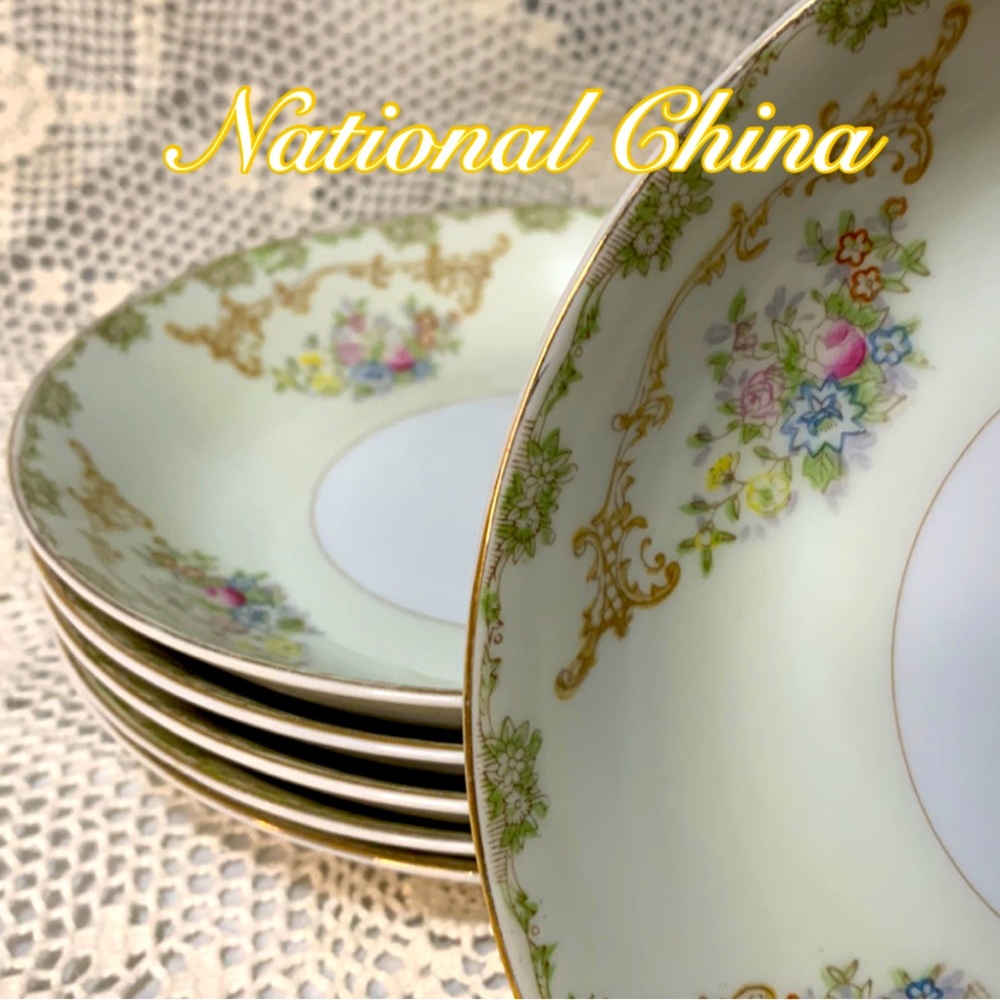 NATIONAL CHINA Coupe Soup Bowls